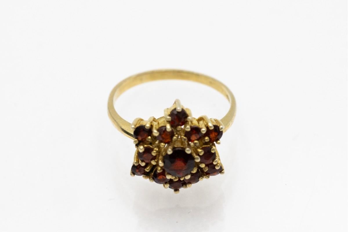 Vintage Cluster Granat Ring für Damen oder Herren im Angebot