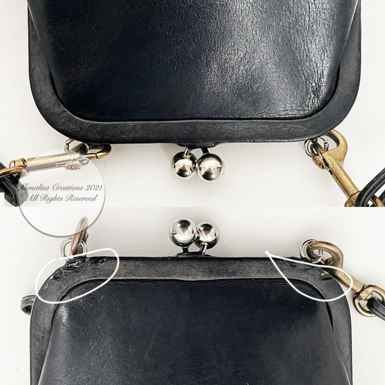 Vintage Coach Bag Bonnie Cashin Convertible Purse Rare Kisslock Turnlock Bag #94 For Sale 6
