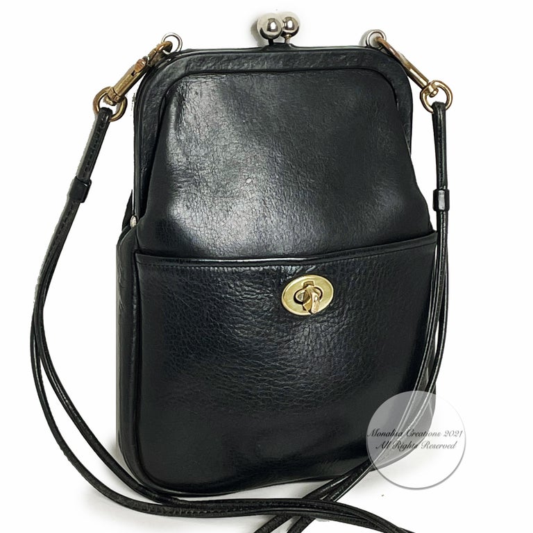 Women's or Men's Vintage Coach Bag Bonnie Cashin Convertible Purse Rare Kisslock Turnlock Bag #94 For Sale