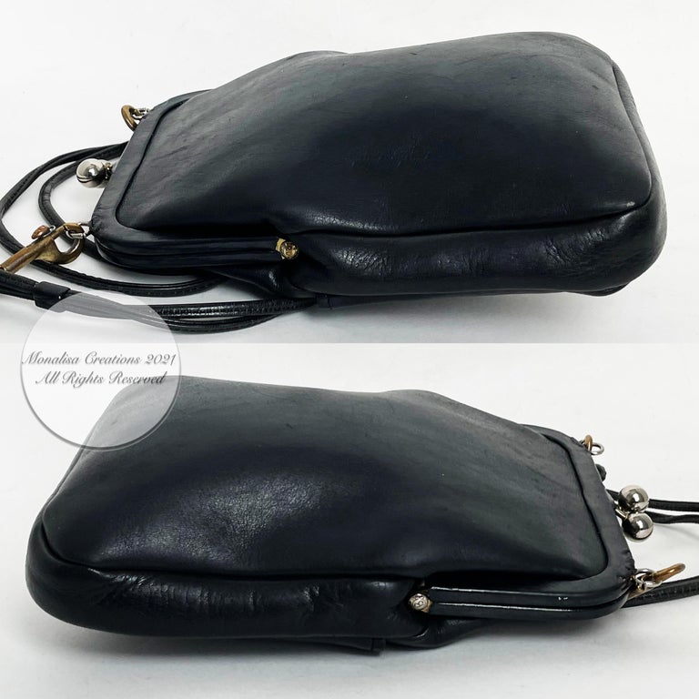 Vintage Coach Bag Bonnie Cashin Convertible Purse Rare Kisslock Turnlock Bag #94 For Sale 1