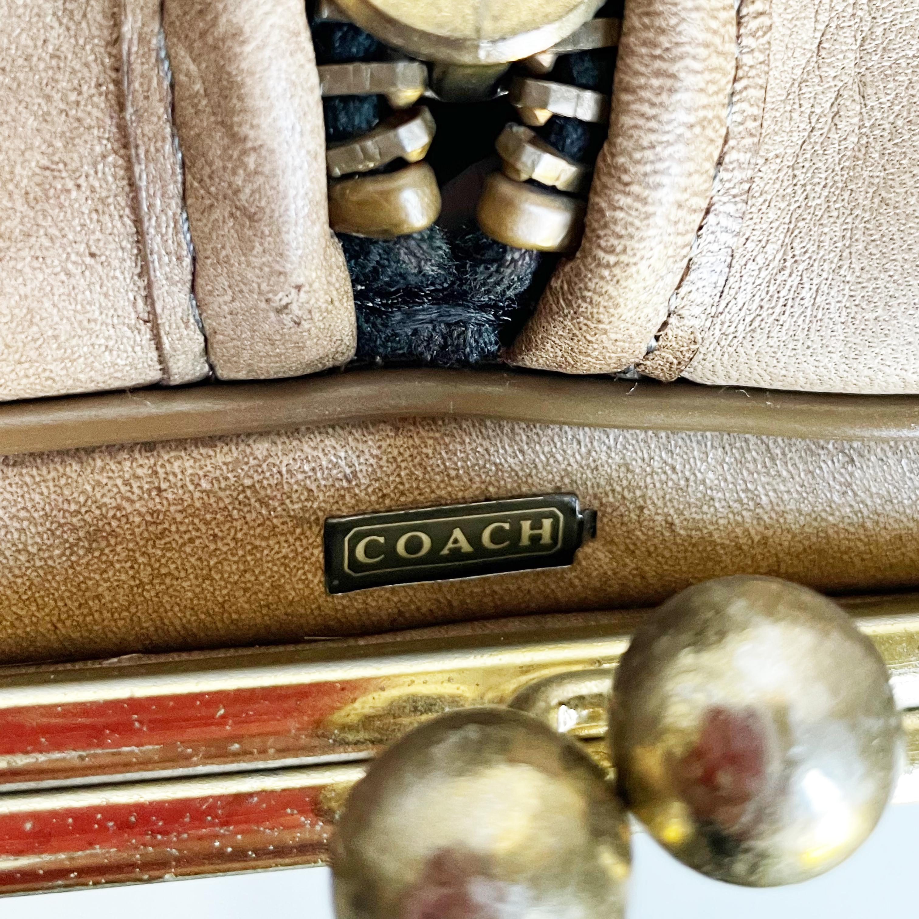 Vintage Coach Bag Bonnie Cashin RFD Mail Box Tote Putty Leather 70s Pre Creed  5