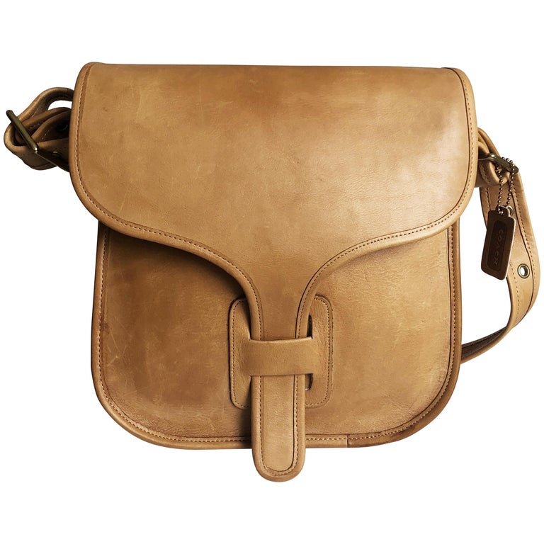 Vintage tan coach purse clearance