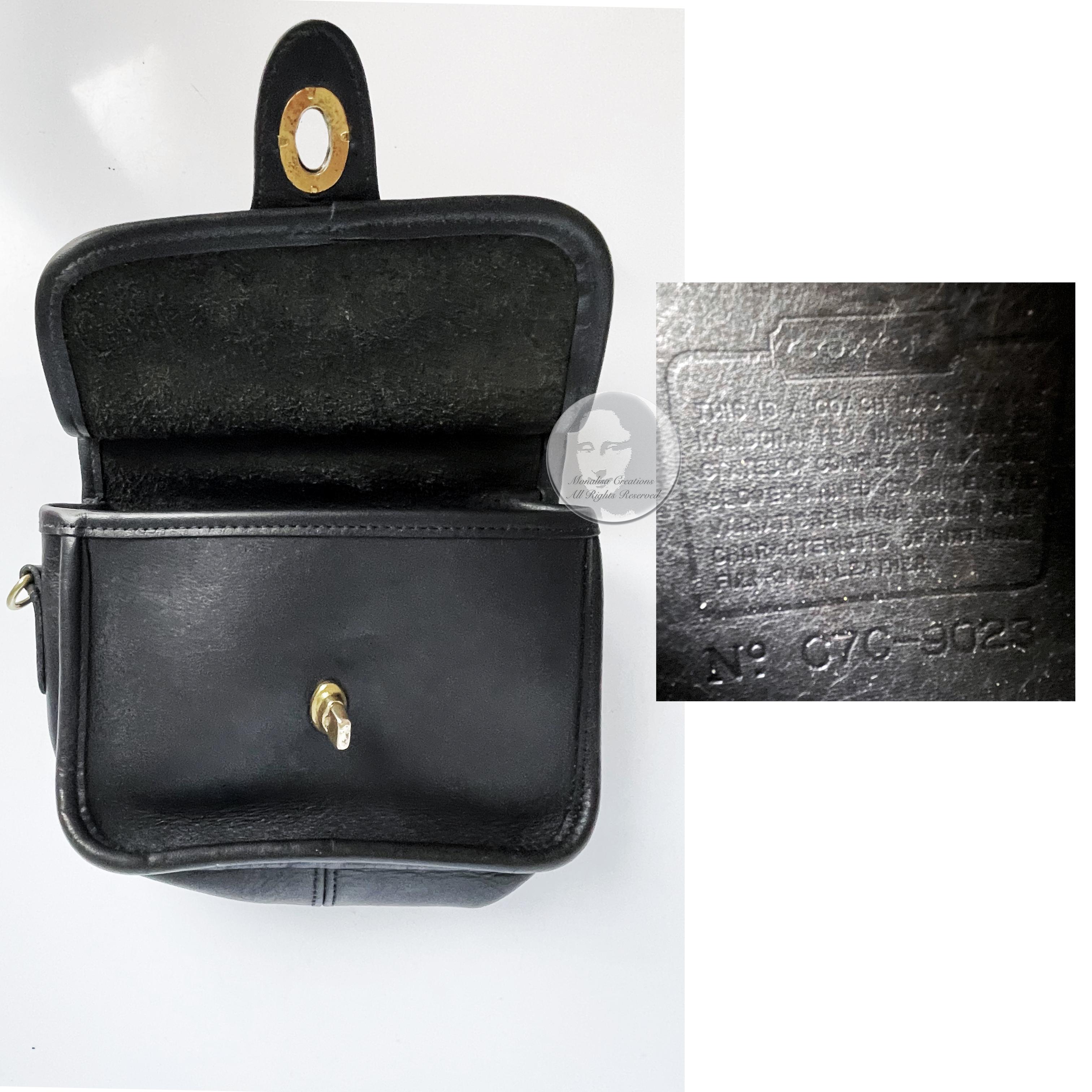 Vintage Coach Bag Winnie Top Handle Mini Willis #9023 Black Leather Crossbody 7