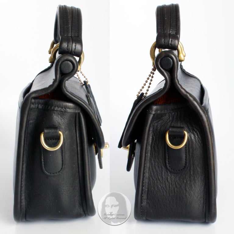 Vintage Coach Bag Winnie Top Handle Mini Willis 9023 Black Leather