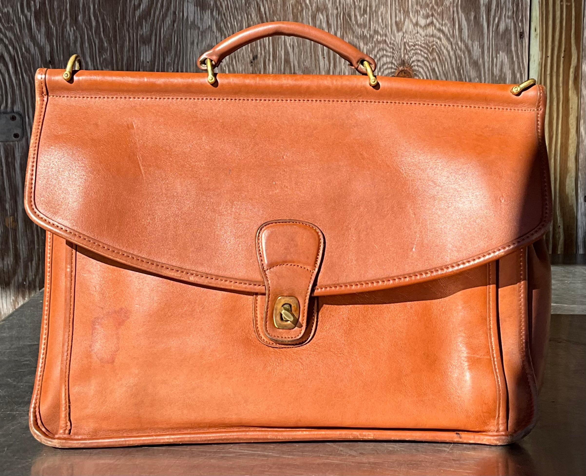 Coach Beekman Aktentasche im Vintage-Stil (Orange) im Angebot