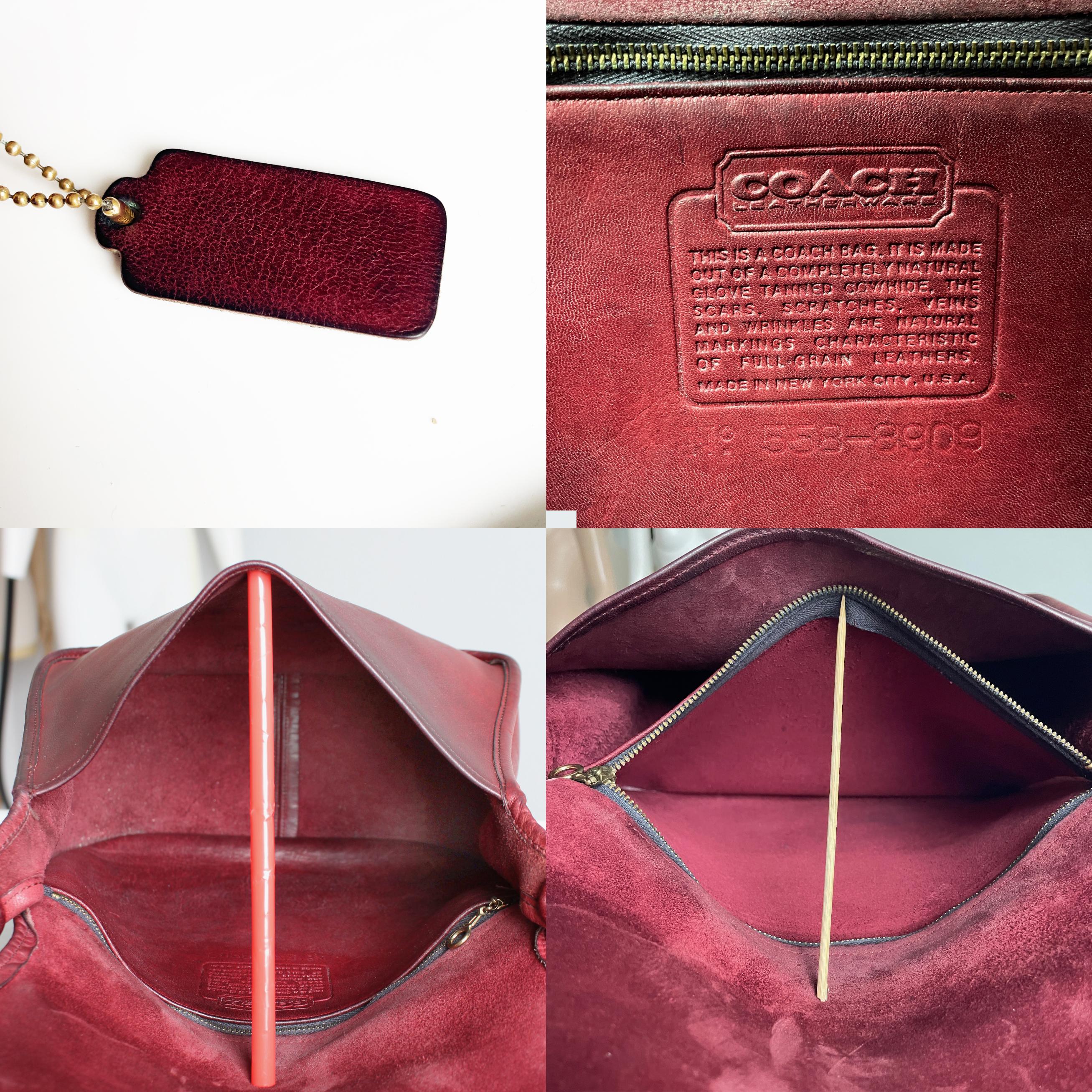 Vintage Coach Courier Bag Burgundy Leather Bonnie Cashin Design NYC Vintage 70s 5