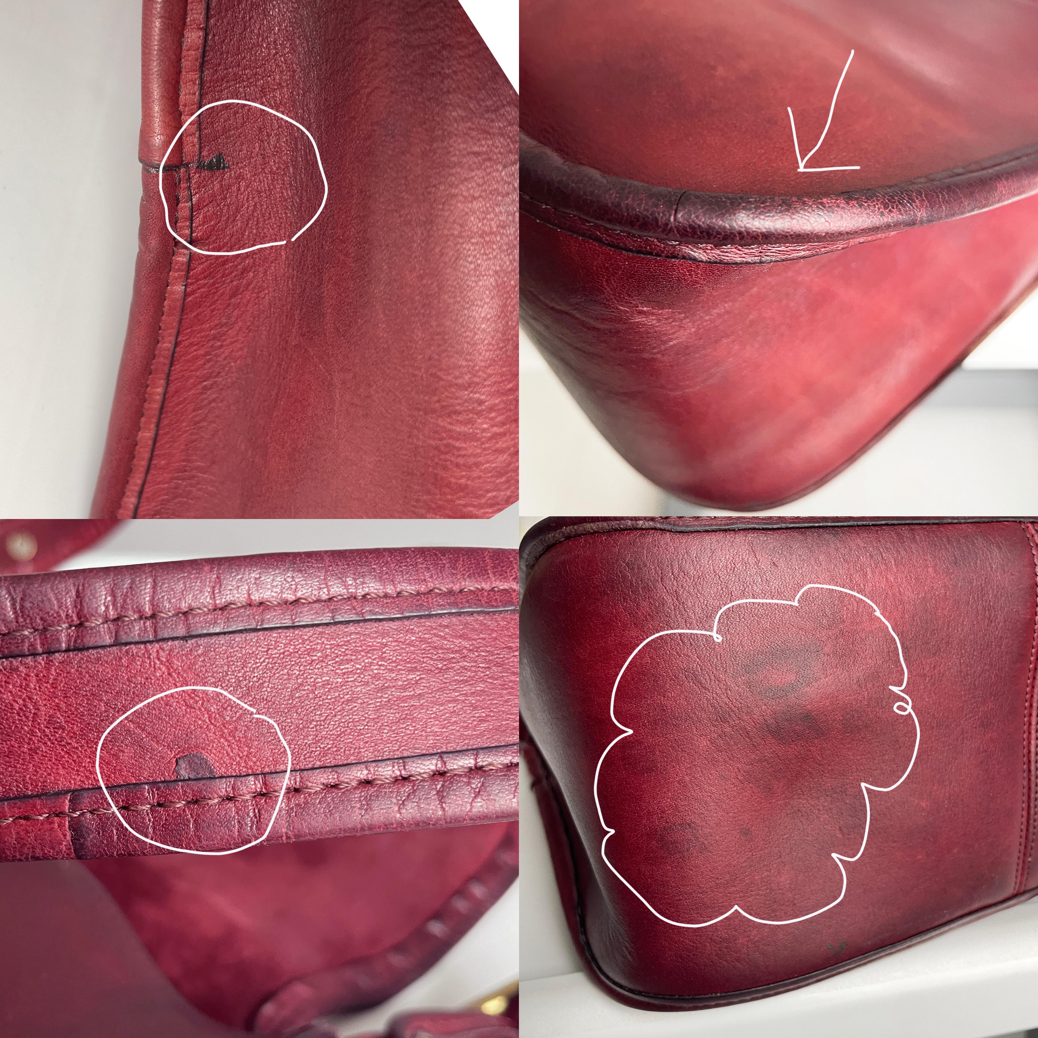 Vintage Coach Courier Bag Burgundy Leather Bonnie Cashin Design NYC Vintage 70s 8