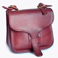 Vintage Coach Courier Bag Burgundy Leather Bonnie Cashin Design NYC Vintage 70s