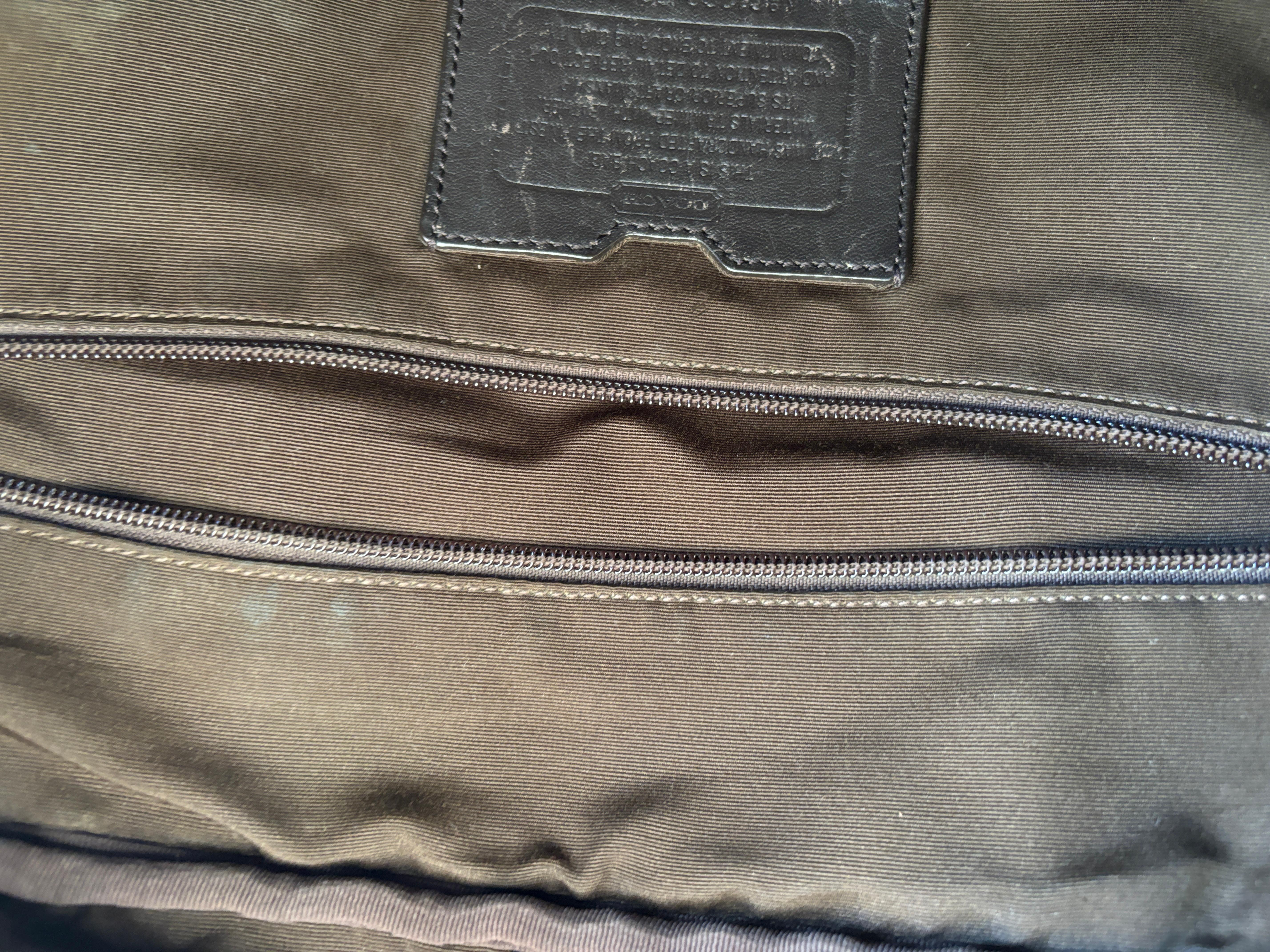 Vintage Coach Large Plaid Duffle Bag Travel Weekender For Sale 15