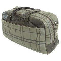 Vintage Coach Large Plaid Duffle Bag Travel Weekender