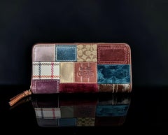 Vintage Coach patchwork leather and suede purse Wallet