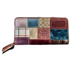 Vintage Coach patchwork leather and suede purse Wallet