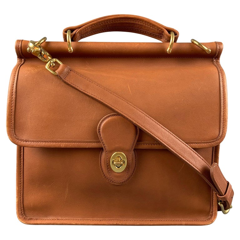 Vintage COACH Tan Leather Cross Body Handbag For Sale at 1stDibs