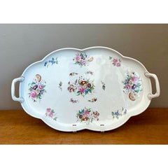 Vintage Coalport Glazed Ceramic Floral Tray