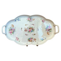 Vintage Coalport Glazed Ceramic Floral Tray