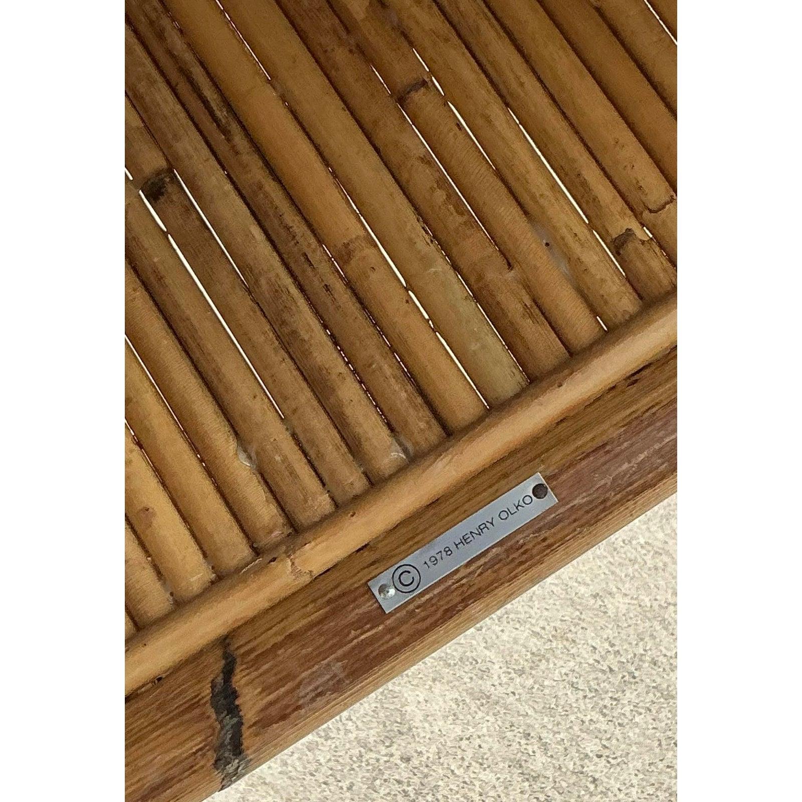 Sedia ad arco in rattan vintage Coastal 1978 Henry Olko in vendita 4