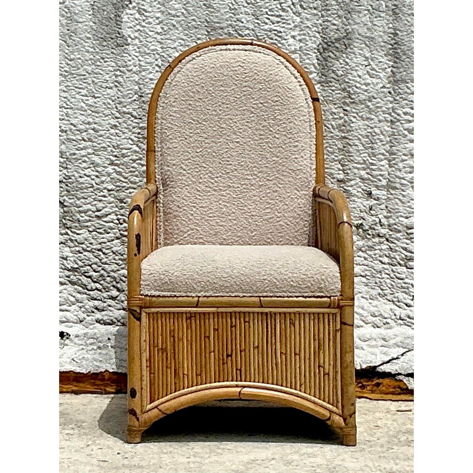 Sedia ad arco in rattan vintage Coastal 1978 Henry Olko in vendita 2
