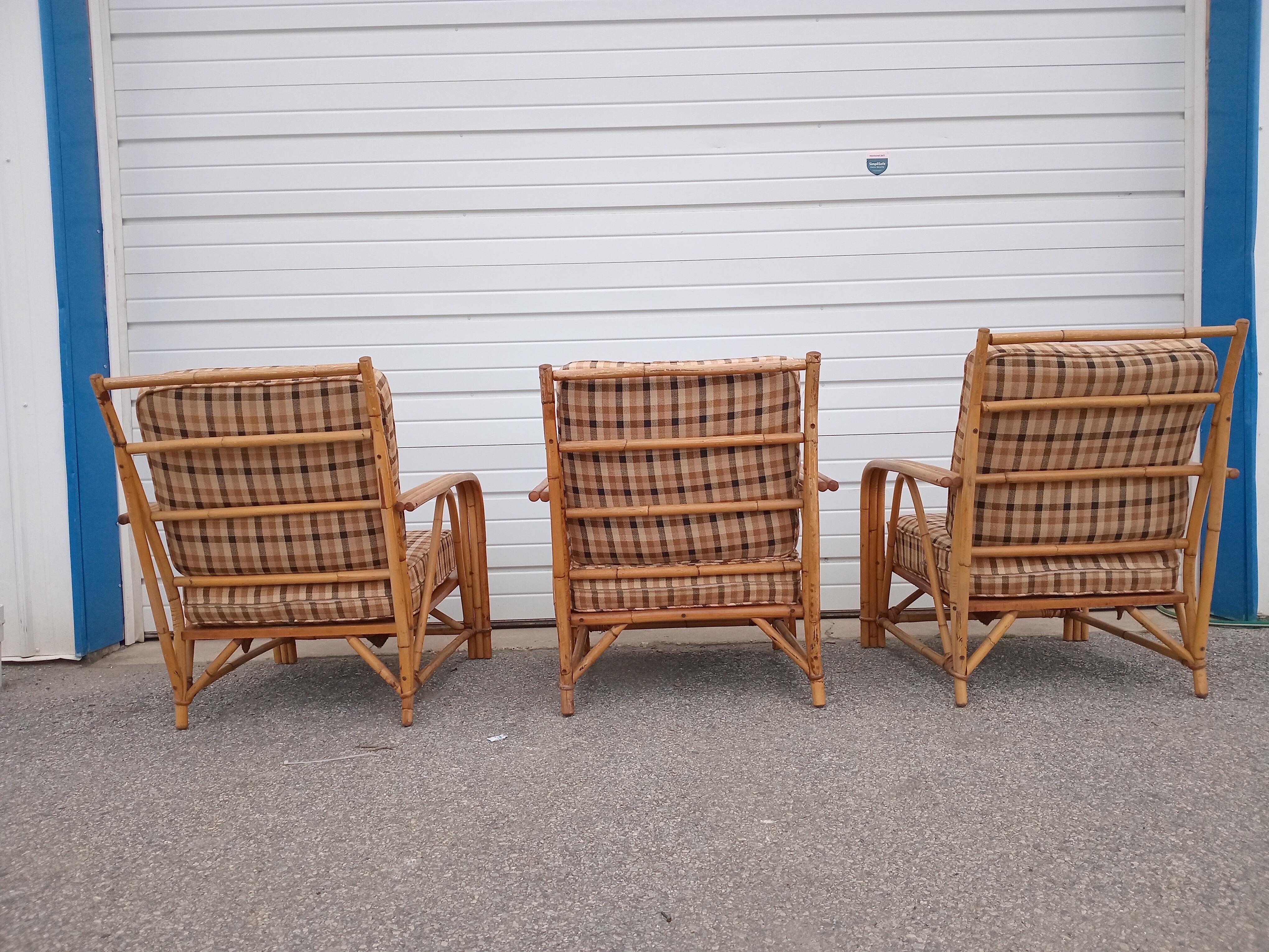 Conjunto de sofá de ratán Vintage Coastal de 4 piezas by Ficks Reed 4