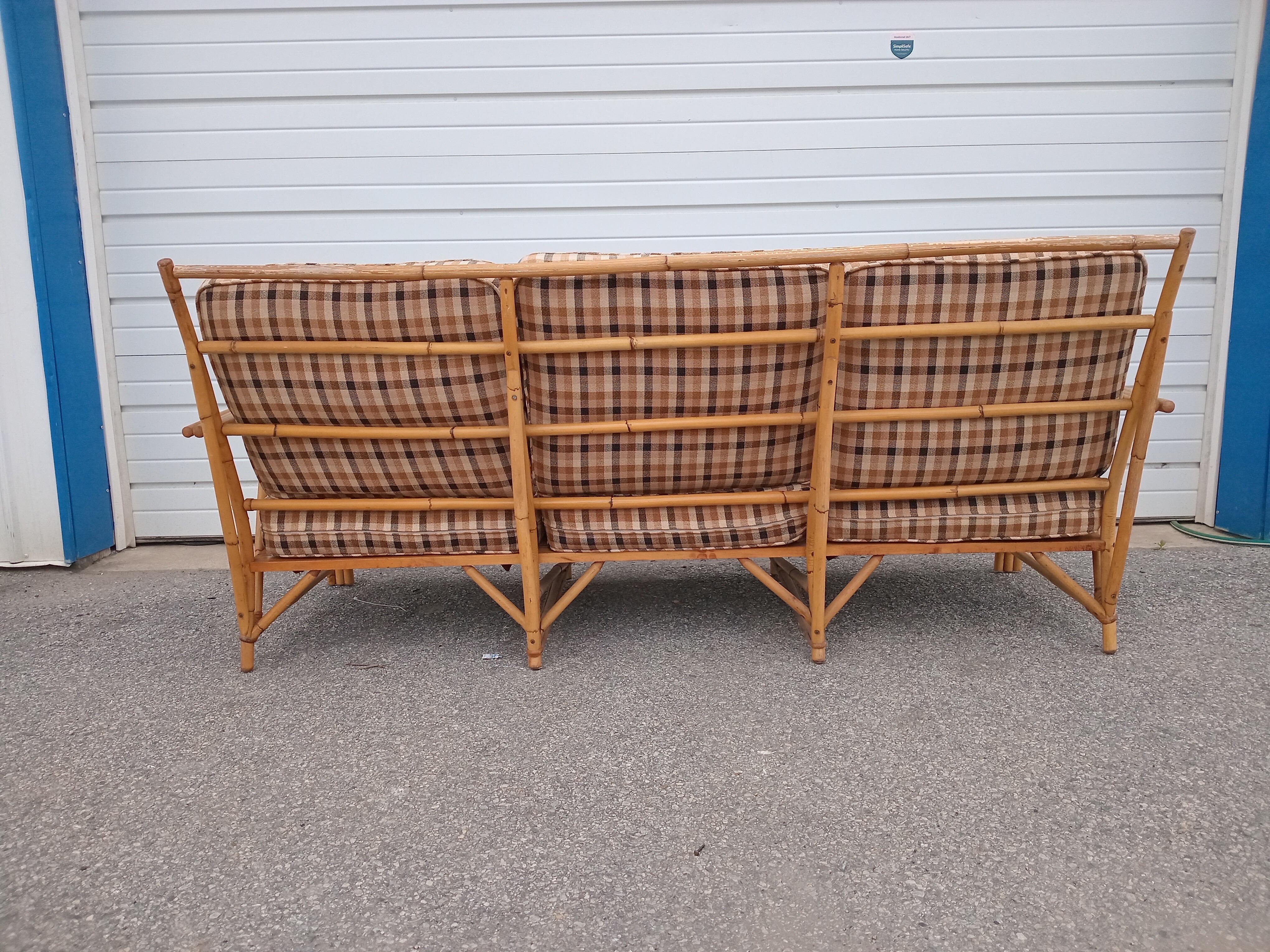 Conjunto de sofá de ratán Vintage Coastal de 4 piezas by Ficks Reed 2