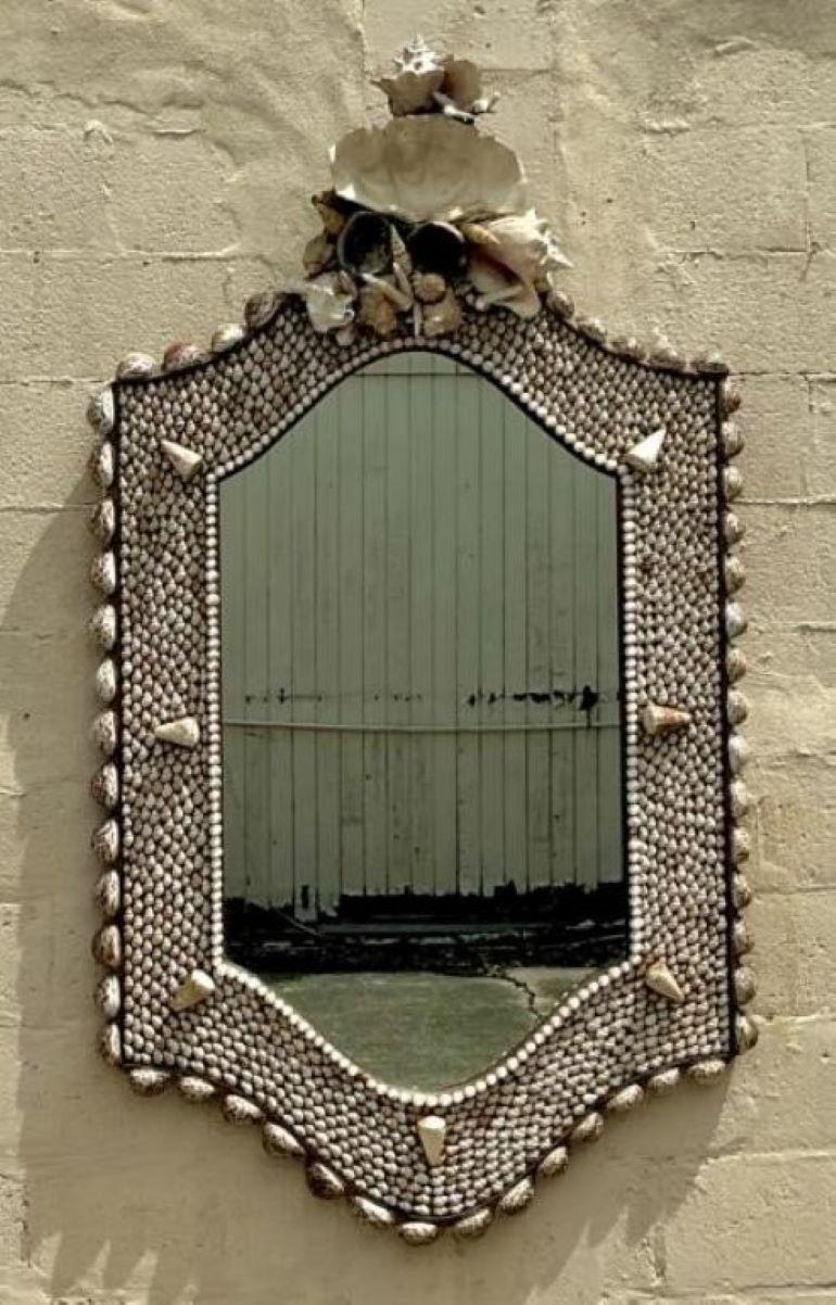 American Vintage Coastal Anthony Redmille Monumental Shell Mirror
