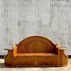 Loveseat Vintage Coastal Arched Pencil Reed