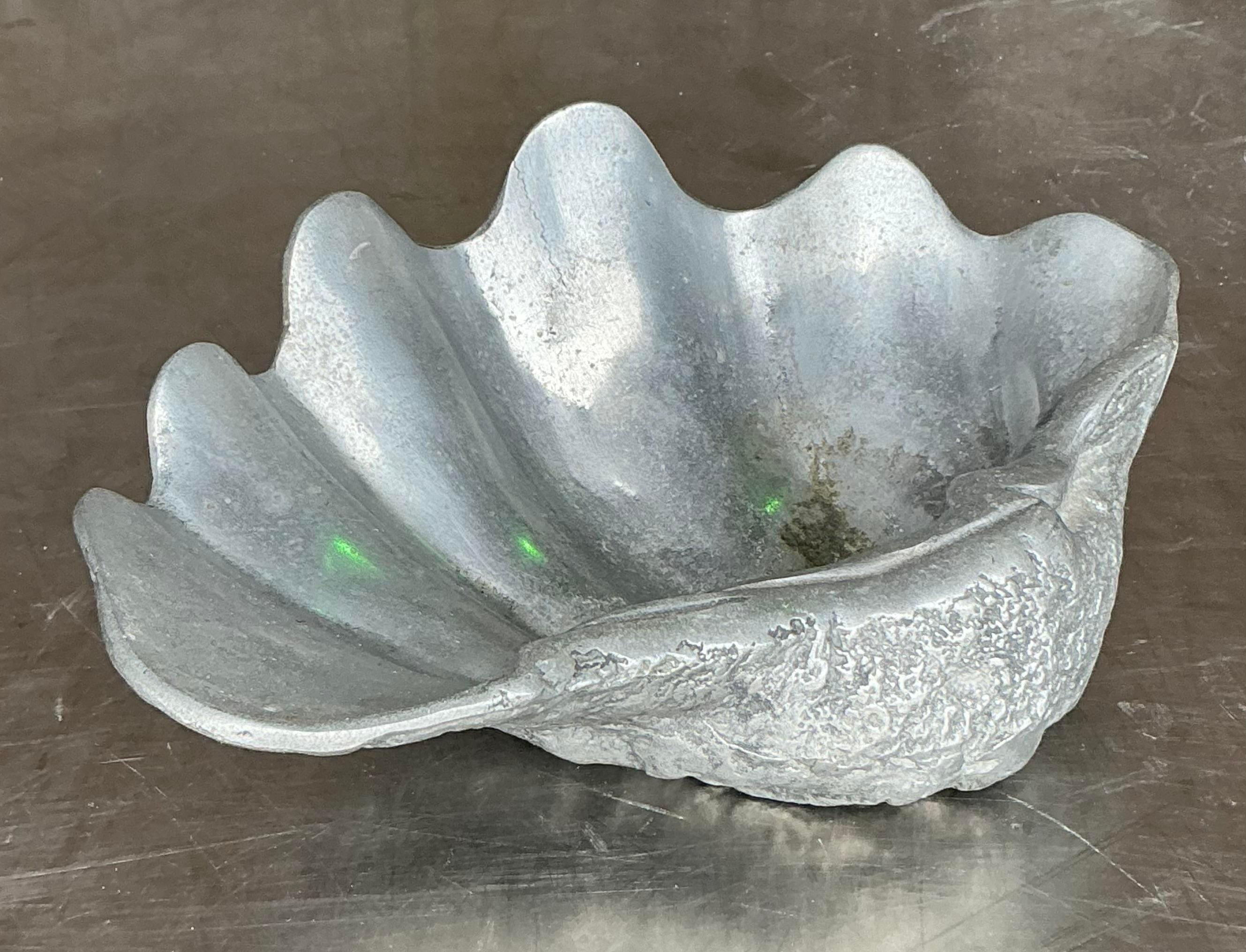 Vintage Coastal Arthur Court Pewter Clam Shell 1
