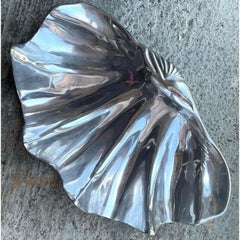 Vintage Coastal Arthur Court Pewter Clamshell