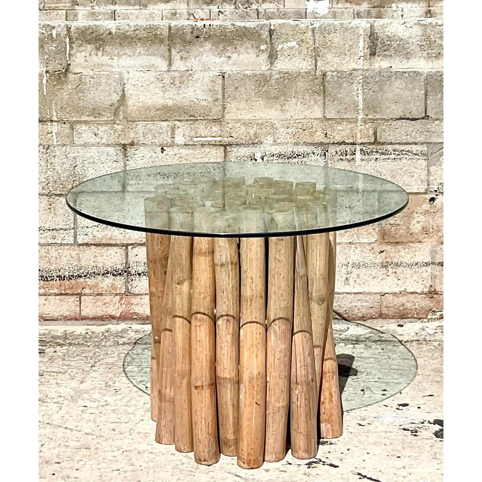 Vintage Coastal Bamboo Bundle Table After Budji 1
