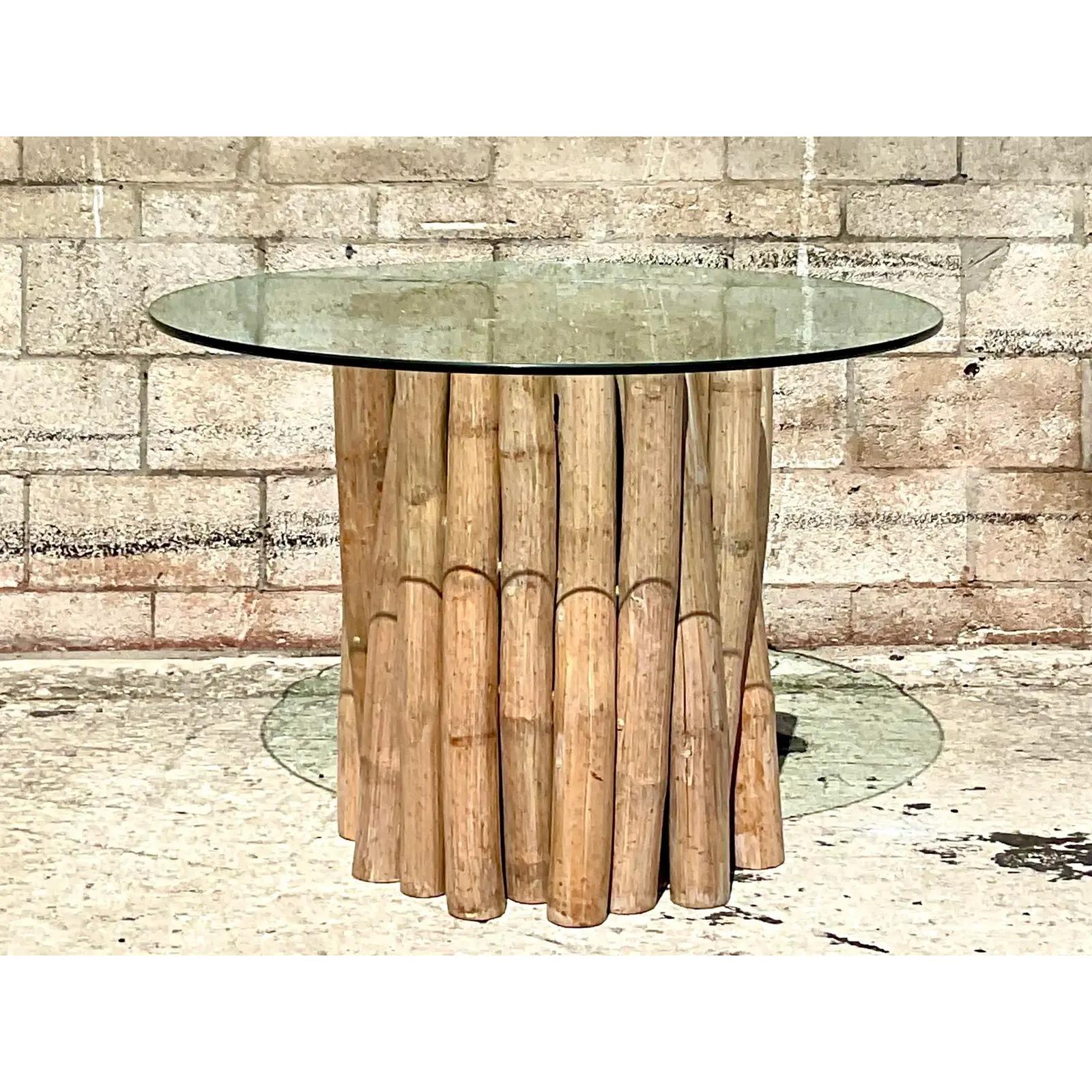 Vintage Coastal Bamboo Bundle Table After Budji 3