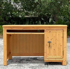 Vintage Coastal Bamboo Desk