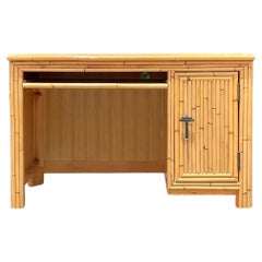 Vintage Coastal Bamboo Desk
