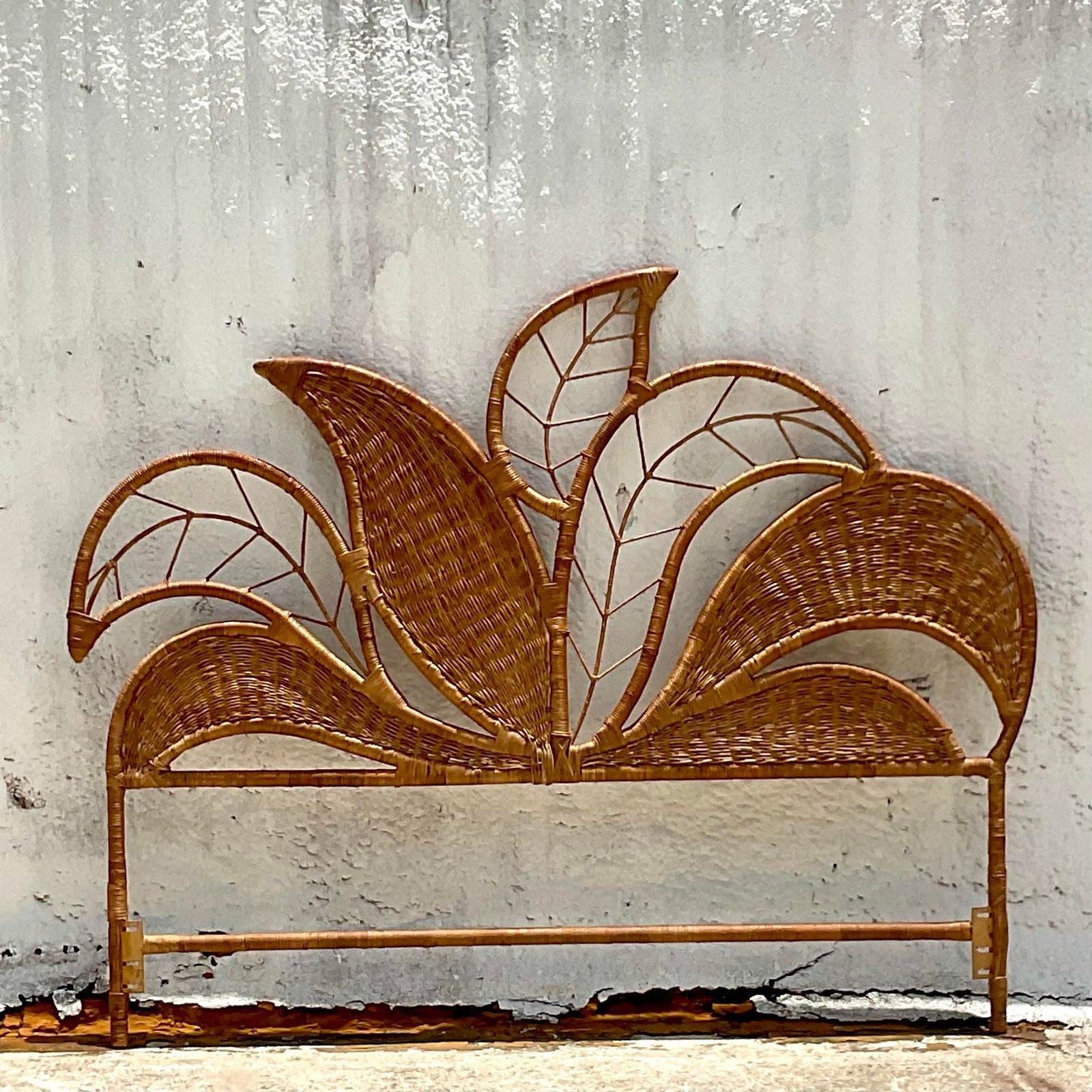 palm leaf headboard