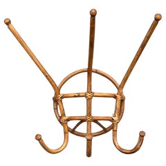 Vintage Coastal Bent Rattan Coat Hook