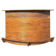 Vintage Coastal Bent Rattan Dry Bar