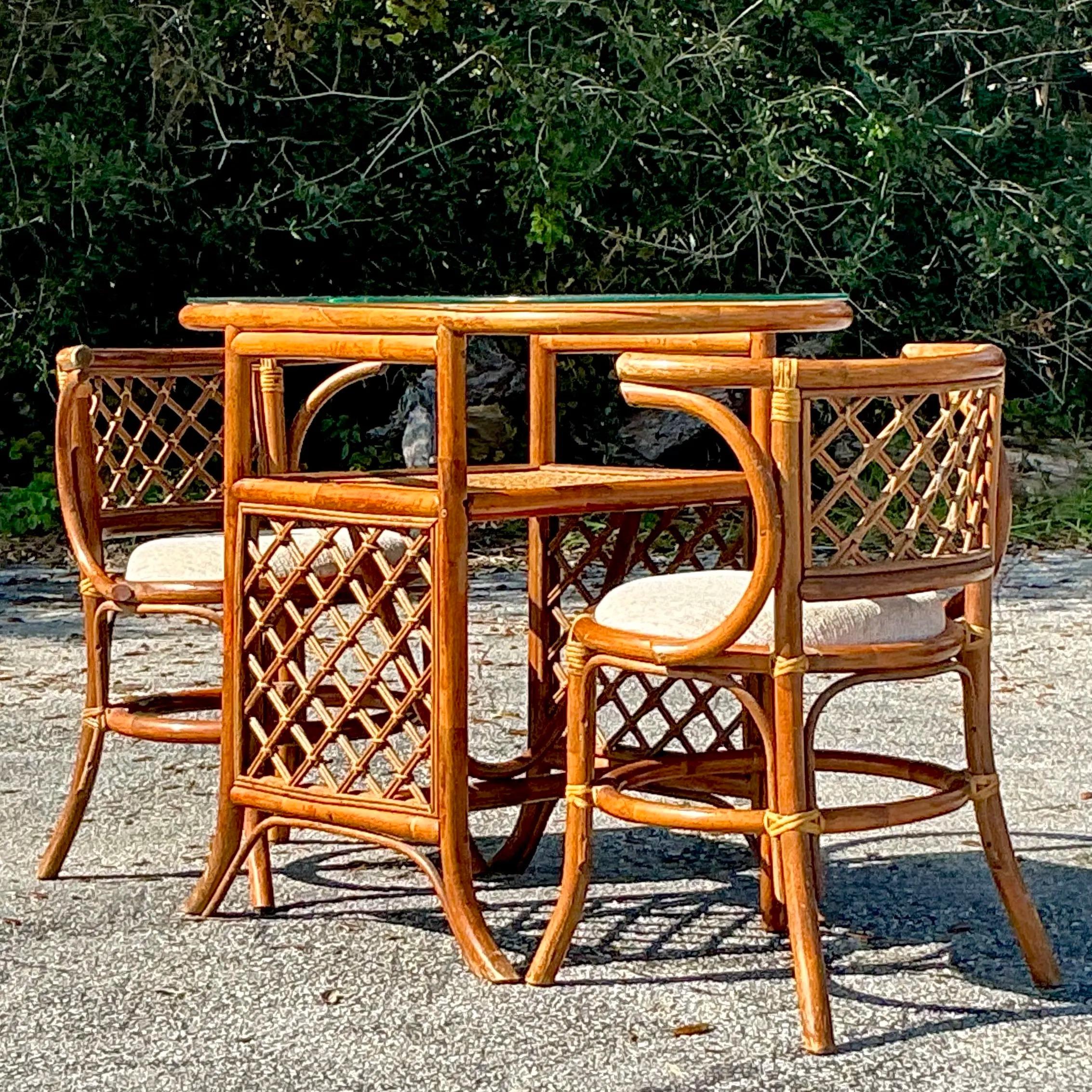 Filippino Set di 3 in rattan curvo Vintage By in vendita