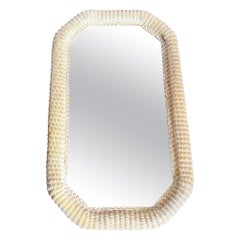 Vintage Coastal Boho Wicker Wall Mirror
