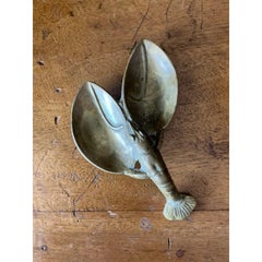 Vintage Coastal Brass Lobster Dish
