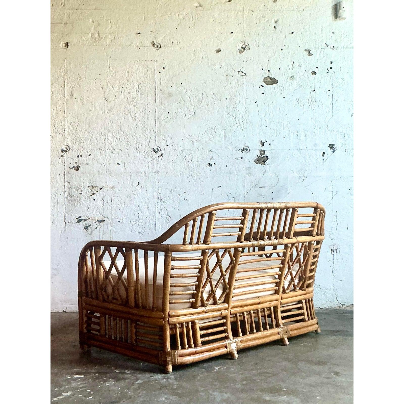 Asiento de ratán vintage Coastal Brighton Pavillon en venta 1