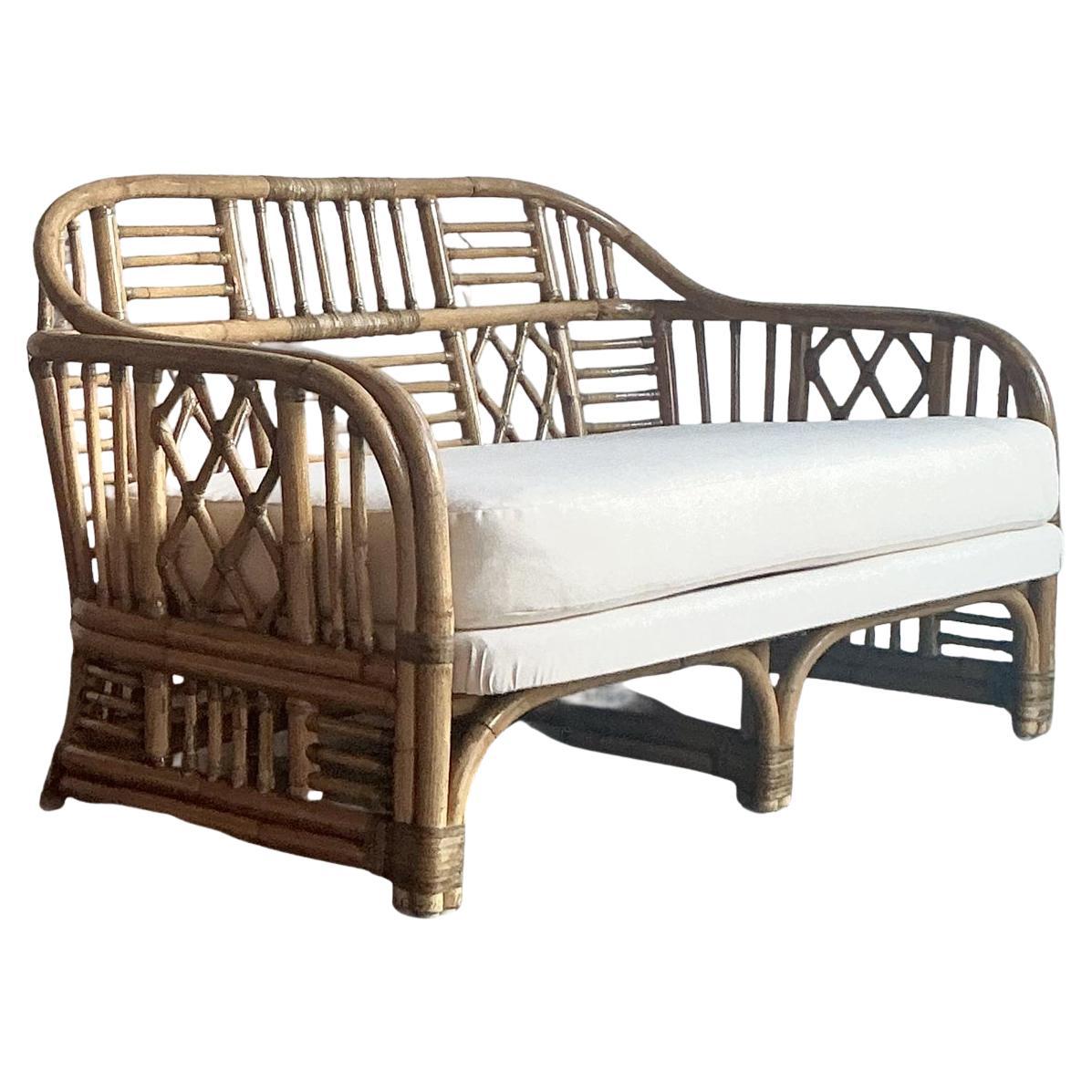 Asiento de ratán vintage Coastal Brighton Pavillon en venta