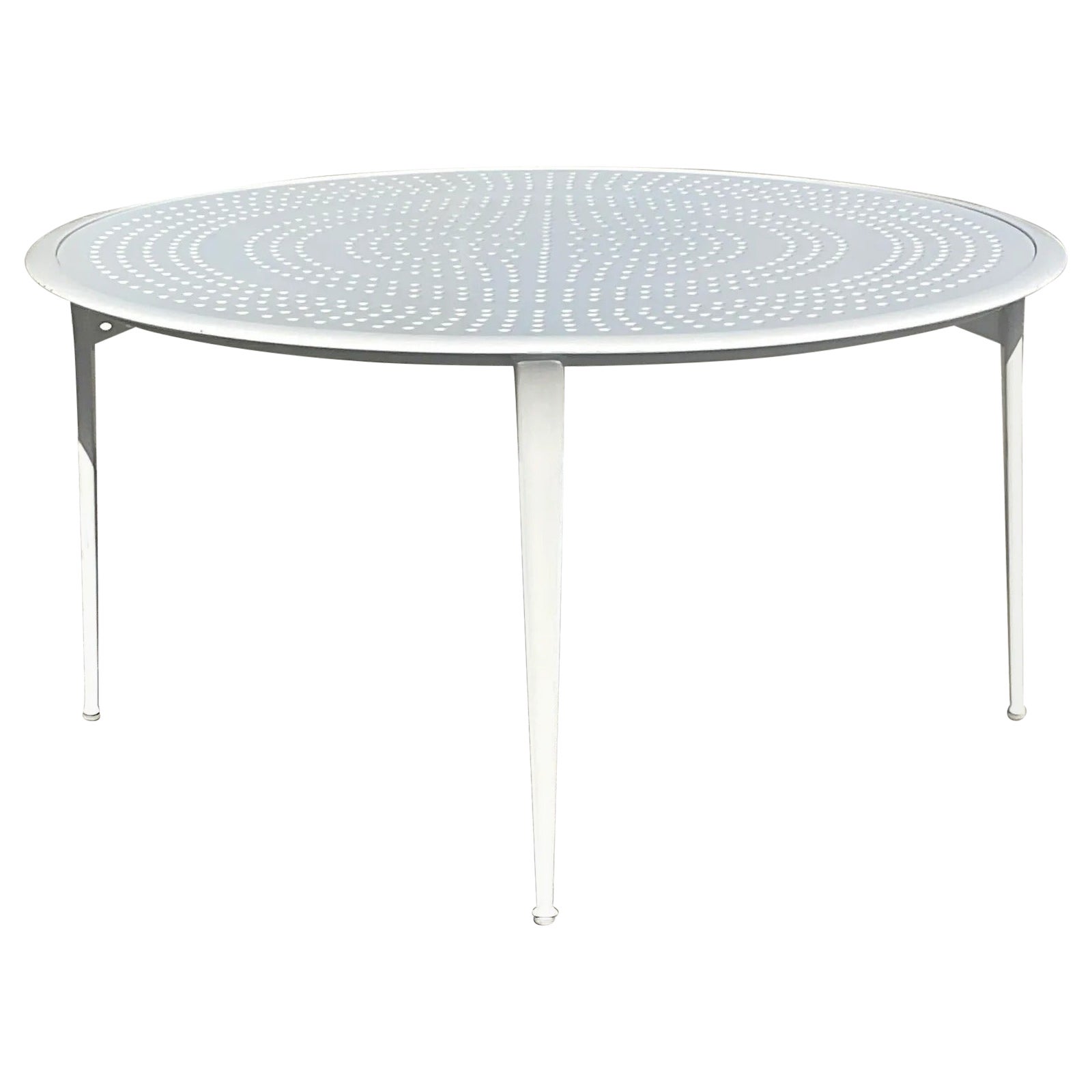Vintage Coastal Brown Jordan Aluminum Outdoor Dining Table