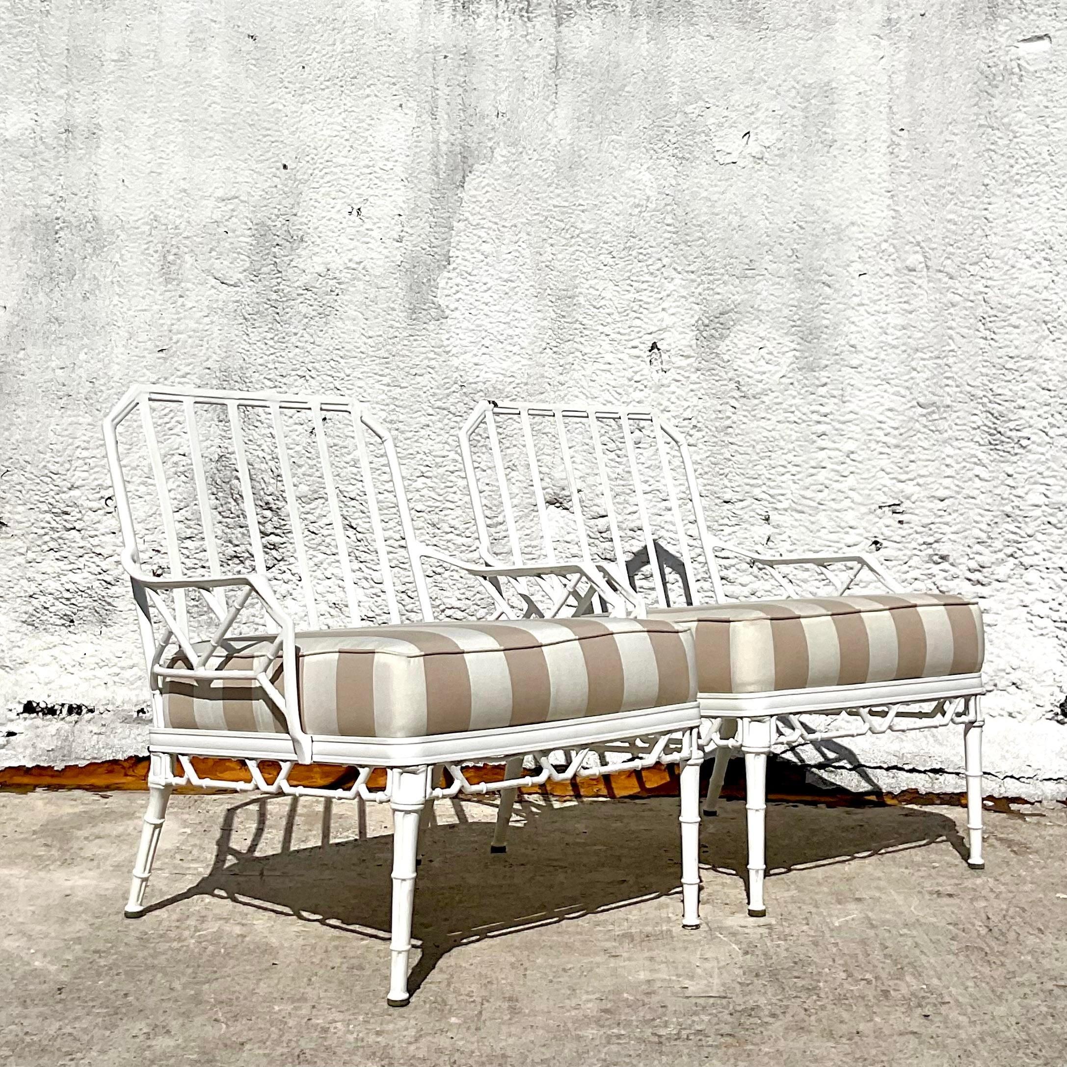 Vintage Coastal Brown Jordan “Calcutta” Lounge Chairs - a Pair 2