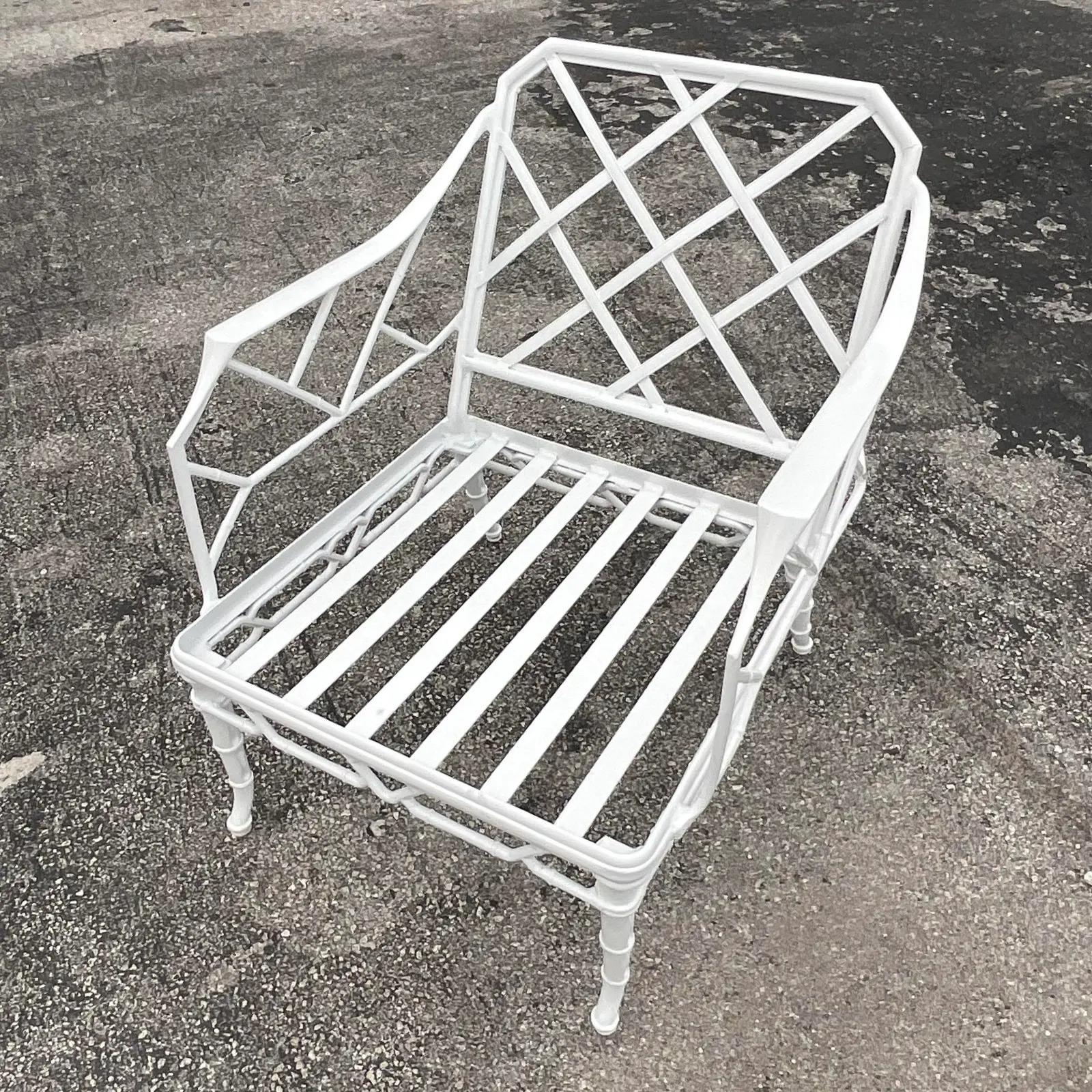 Vintage Coastal Brown Jordan Cast Aluminum “Calcutta” Lounge Chair 2