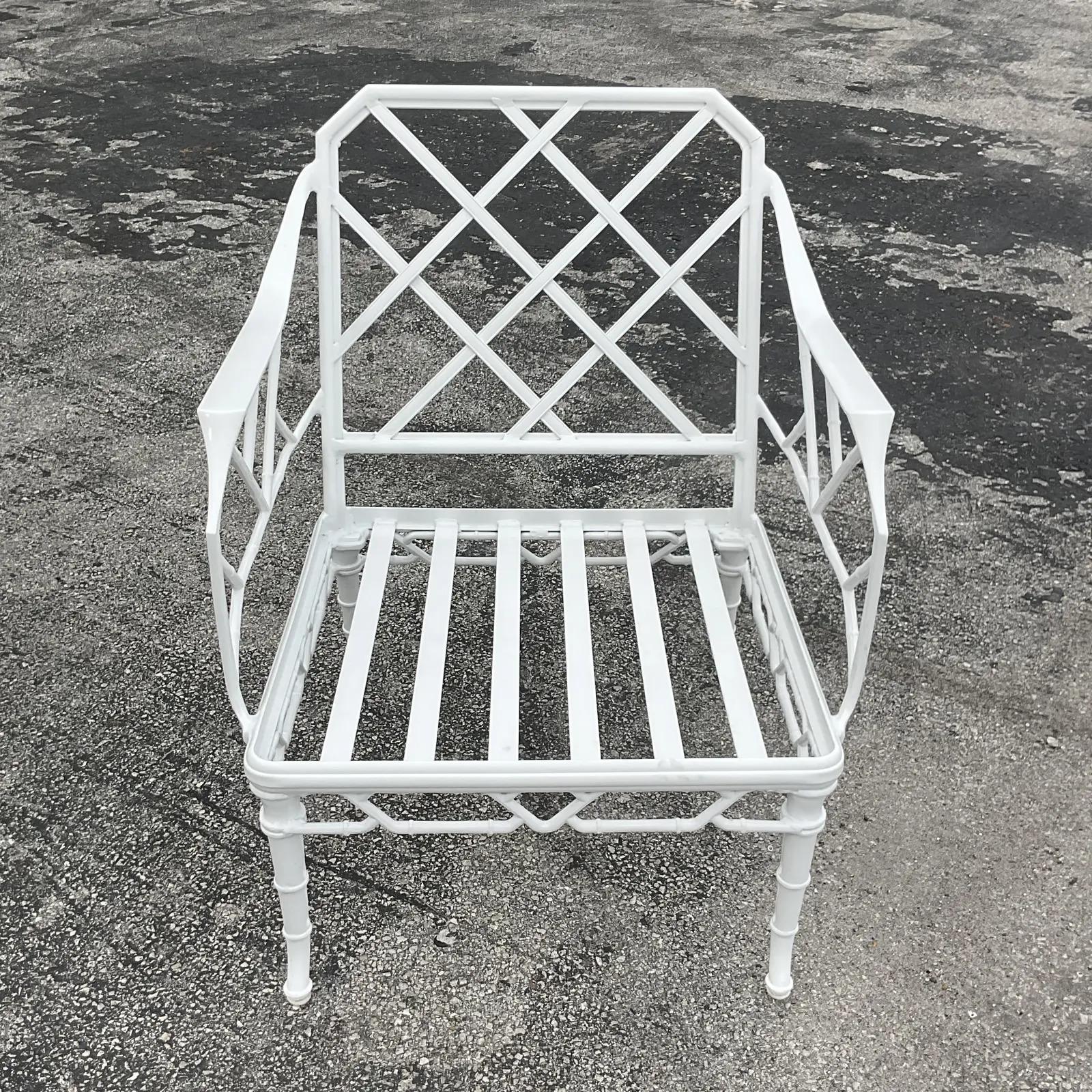 Vintage Coastal Brown Jordan Cast Aluminum “Calcutta” Lounge Chair 1