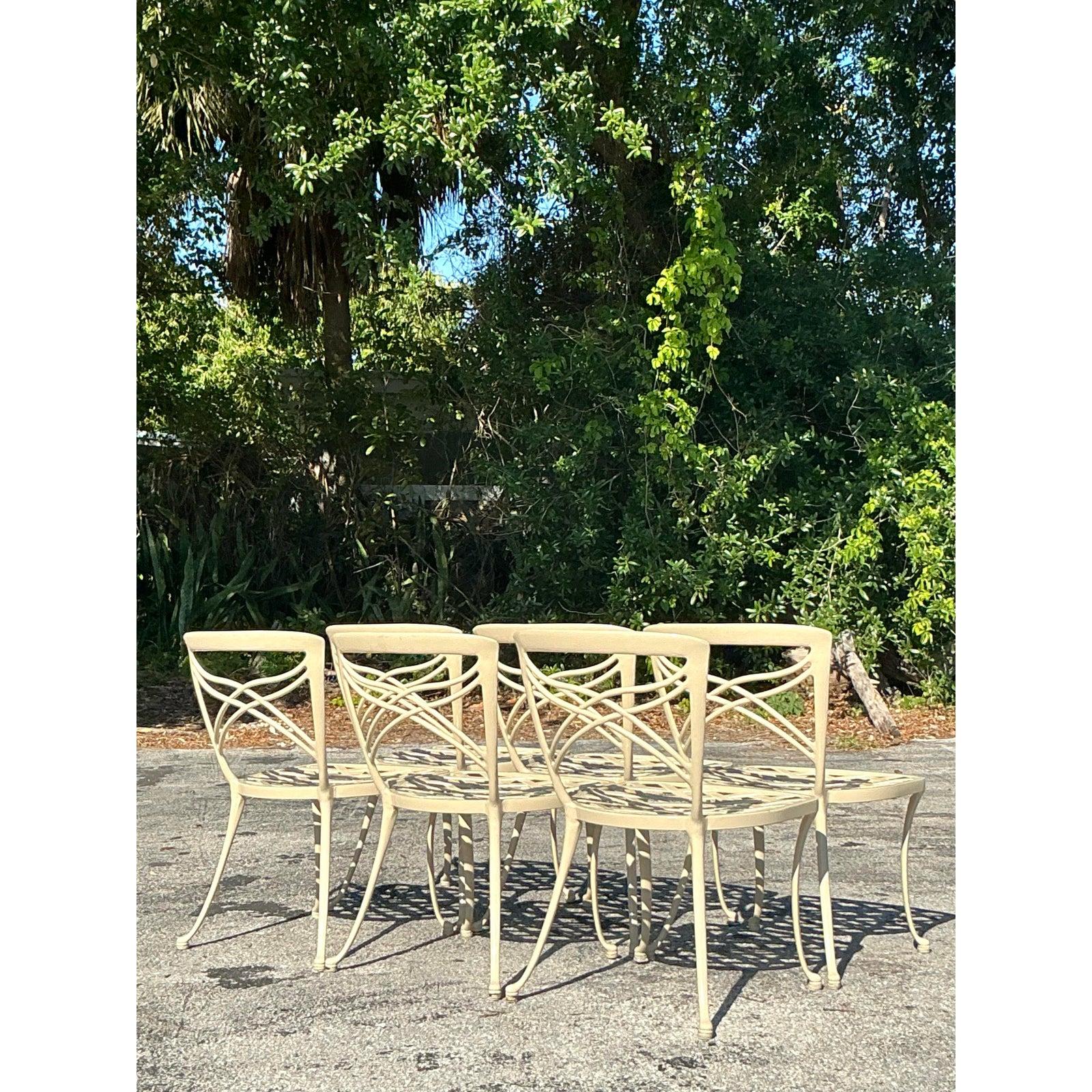 Vintage Coastal Brown Jordan Classic 2 Gussaluminium Terrasse Esszimmer Set im Angebot 4