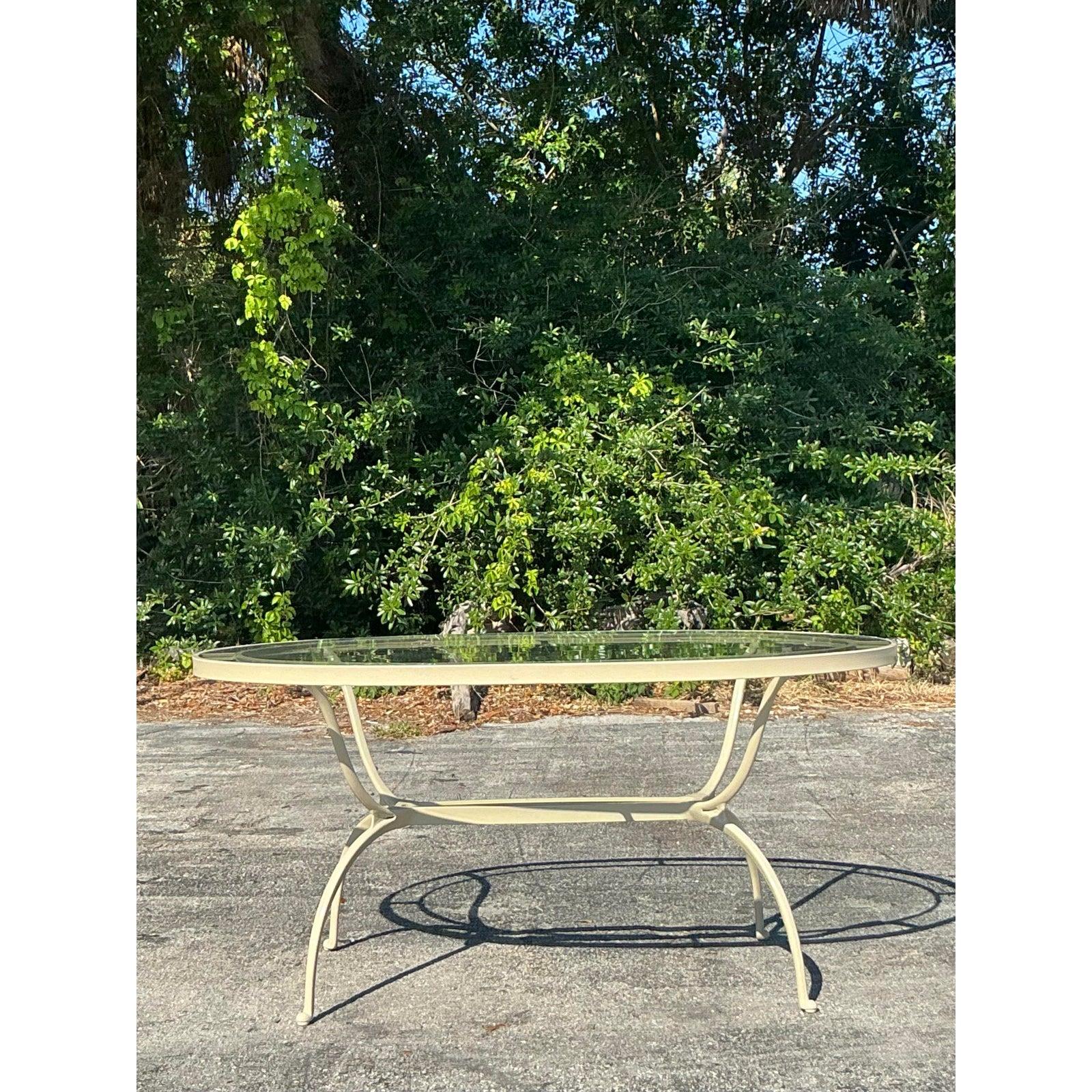 Vintage Coastal Brown Jordan Classic 2 Gussaluminium Terrasse Esszimmer Set im Angebot 6