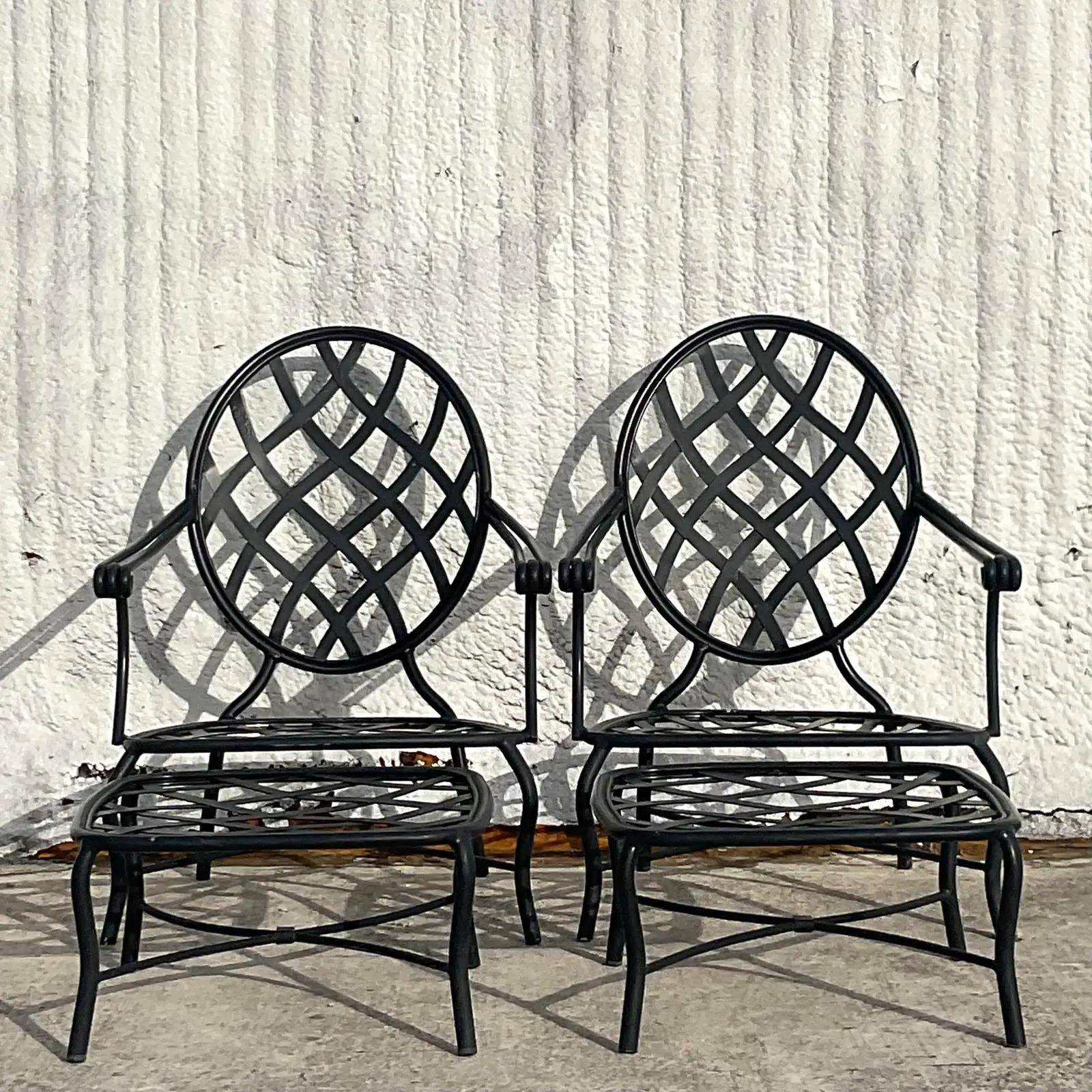 Vintage Coastal Brown Jordan “Grenada” Aluminum Lounge Chairs - a Pair 1