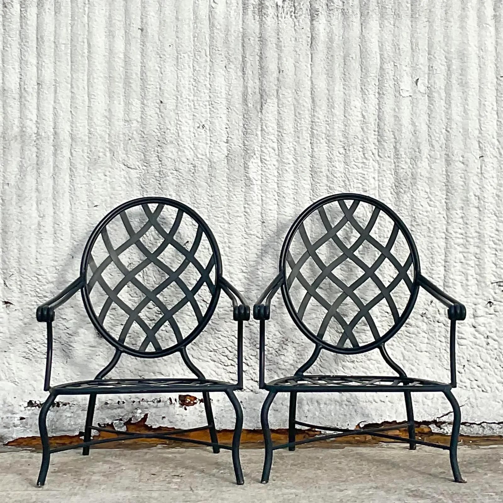 Vintage Coastal Brown Jordan “Grenada” Aluminum Lounge Chairs - a Pair 4