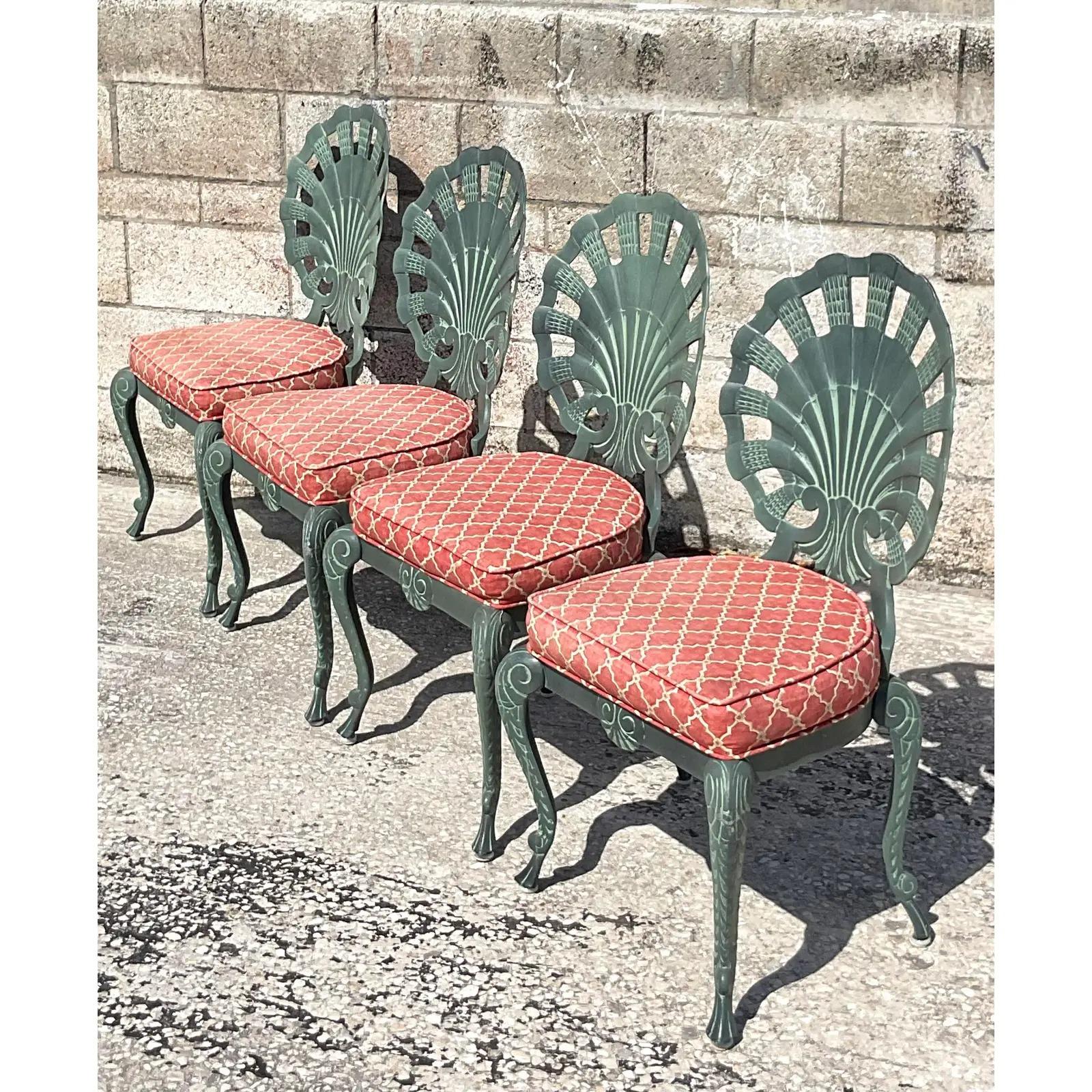 Vintage Coastal Brown Jordan Grotto Chairs - Set of 4 1