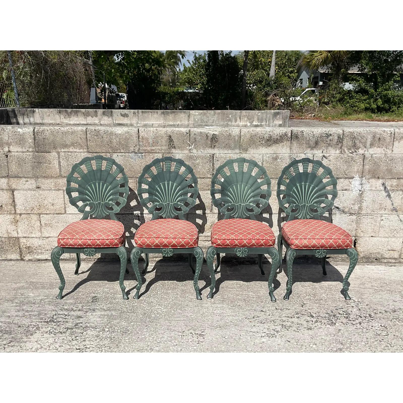 Vintage Coastal Brown Jordan Grotto Chairs - Set of 4 2