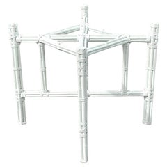 Mesa de comedor de ratán costera vintage con pedestal según McGuire